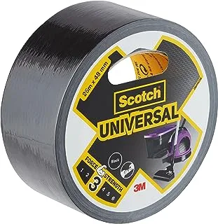 Scotch Universal Duct Tape 48mmx25m | Black color | For general purpose| Holds quickly and reliably | For everyday repairs and projects | 1 roll/pack