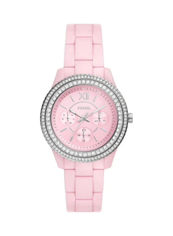 FOSSIL Women's Analog Round Shape Plastic Wrist Watch ES5153 - 37 Mm