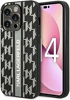 Karl Lagerfeld KLHCP14LPGKLSKG Hard Case for iPhone 14 Pro 6.1 Inch Grey/Grey Monogram Stripe