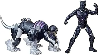 لعبة Marvel Mech Strike Mechasaurs، النمر الأسود مع شخصيات مخلب السابر مقاس 10.16 سم، ألعاب البطل الخارق للأطفال من سن 4 سنوات فما فوق