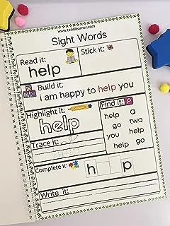 Rewritable English Sight Words Practice Book for Kids. Paperback Book with High Quality Print and Premium Quality Binding