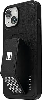 Levelo Morphix Gripstand PU Leather Case, iPhone 14, black