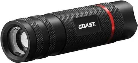 Coast - 21664 COAST G29 370 Lumen Focusing LED Flashlight, Batteries Included Black