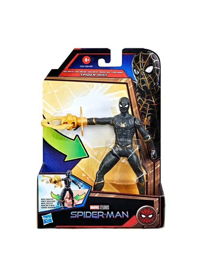 MARVEL Marvel Spider-Man 6-Inch Deluxe Web Grappler Spider-Man Movie-Inspired Action Figure Toy With Attack Feature, For Kids Ages 4 and Up