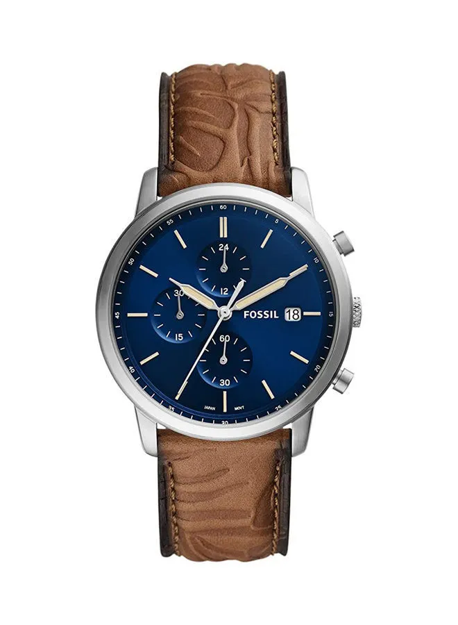 FOSSIL Men's Analog Round Shape Leather Wrist Watch FS5928 - 42 Mm