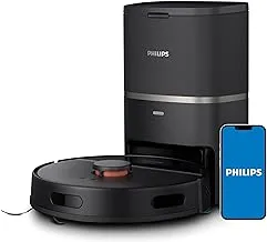 Philips Robotic Vacuum Cleaner and Mop - HomeRun App Enabled - 4000 pa Strong Suction Power - Up to 200 min Runtime - Self Charging & Emptying - XU3100/01