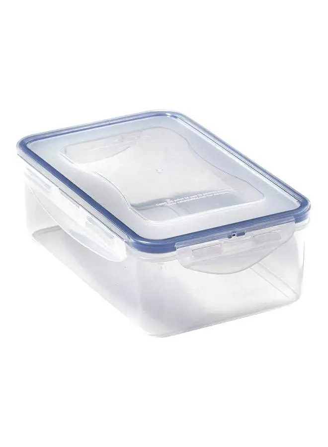 LocknLock Rectangular Short Food Container With Divider Clear/Blue 151x108x58mm
