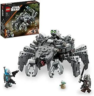 LEGO 75361 Star Wars: The Mandalorian Spider Tank Buildable Toy with Jointed Parts, Grogu Baby Yoda Figure, Darksaber and 2 Minifigures, Season 3 Set