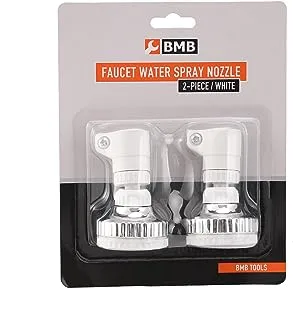 BMB Tools Faucet Water Spray Nozzle 2 Piece - White |Water Filter for Bathroom Sink-Removes Chlorine Fluoride Heavy Metals |for Home Kitchen & Bathroom