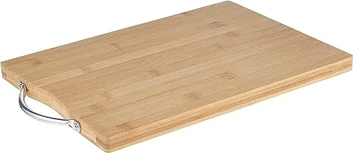 ECVV Bamboo Cutting Board, Chopping Board Kitchen, Home and Everyday use, Natural Bamboo (34x24cm)