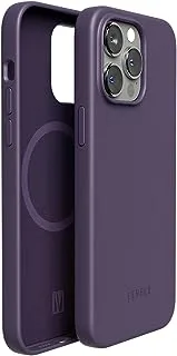 LEVELO Iris Compatible With Magsafe Liquid Silicone Case Bumper Protection/Classic/Shock-Proof Edge/Camera Lens Protection/Crystal Case Compatible With iPhone 14 Pro Max (Purple)