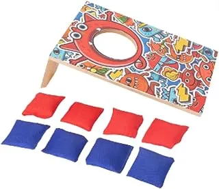 Baanoon Sandbags and the Hungry Goal, Multicolor, 3 Years & Above, Made of Wood & Material, Group Games, Toys, 9 Pieces