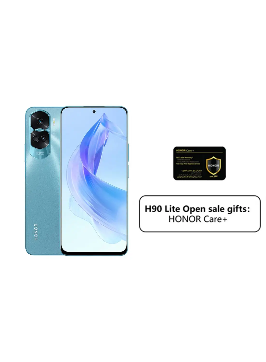 Honor 90 Lite Dual Sim Cyan Lake 8GB RAM 256GB 5G With Honor Care - Middle East Version