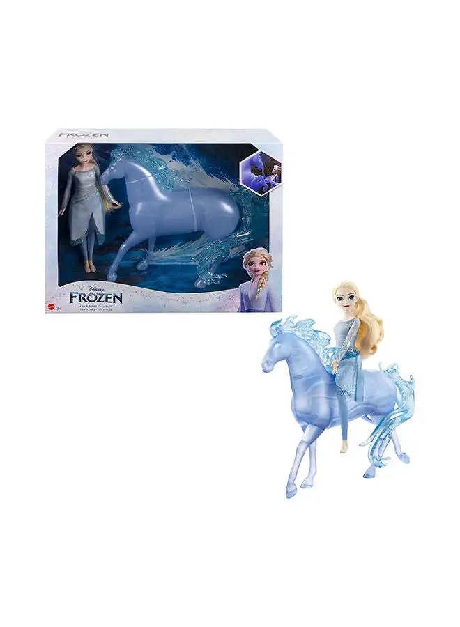 Disney Princess Frozen Fashion Doll Elsa And Nokk Horse Set