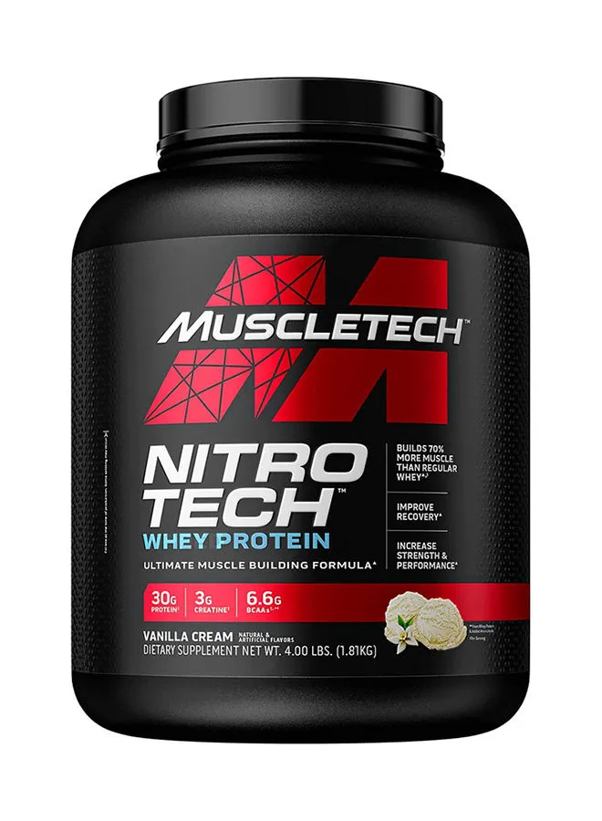 MuscleTech Nitro Tech Whey Protein Vanilla Cream 4Lb