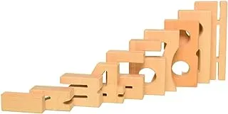Baanoon Number Bridge, Beige, Ages 3+, Wood, English Learning, Educational Toys, 10 Pieces