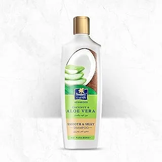 Parachute Advansed Coconut Smooth and Silky Shampoo with Aloe Vera and Coconut | Nourishes and Provides shinier Hair | 0% Harmful Chemicals | 340ml