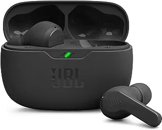JBL Wave Beam True Wireless Earbuds, Deep Bass, High-Quality Audio, Comfort Fit, 32H Battery, Smart Ambient, TalkThru, Hands-Free + VoiceAware, Water and Dust Resistant - Black, JBLWBEAMBLK