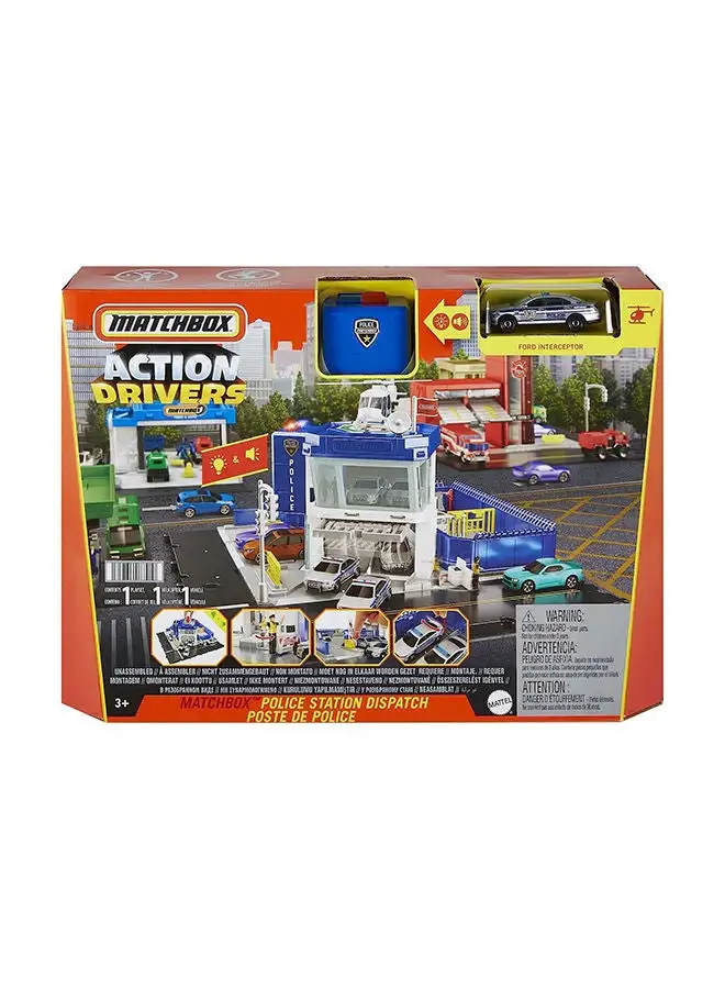 MATCHBOX Mbx Action Drivers Police Station Playset