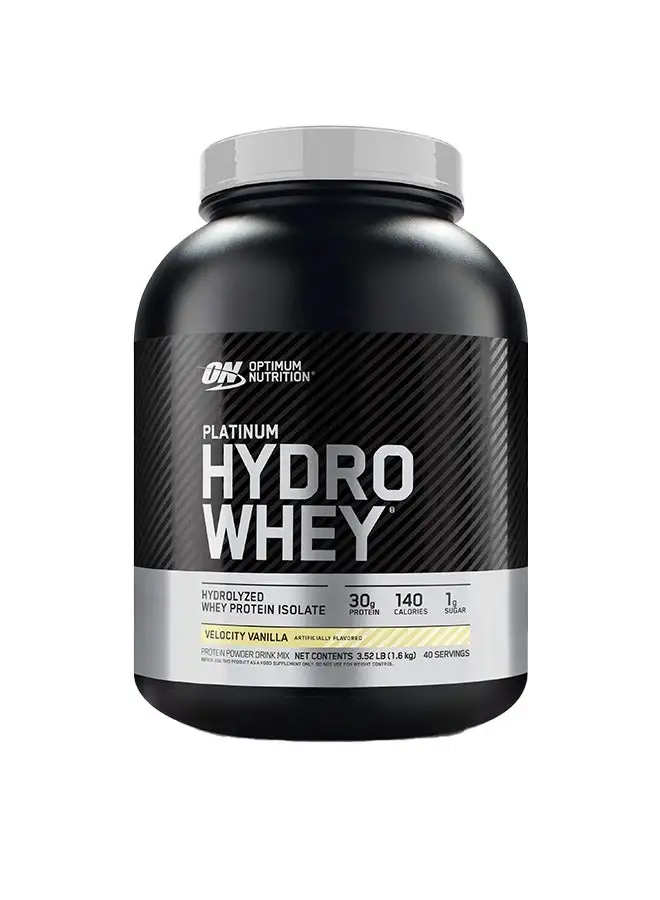 Optimum Nutrition Platinum Hydrolyzed Whey Protein Isolate Powder - Velocity Vanilla 3.52 Lbs, 40 Servings