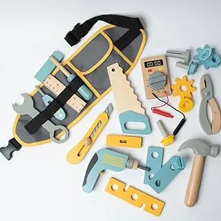 Baanoon Repair Bag Kit, Yellow, Ages 3+ Years Old, Multi-Functional Educational, Engineering Tool Kit, Educational Toys, 21 Pcs