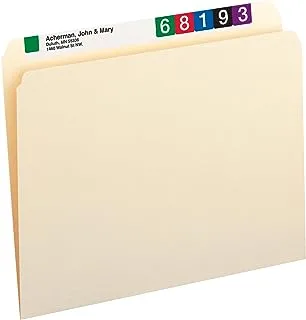 Smead File Folder ، علامة تبويب مستقيمة ، حجم ليتر ، مانيلا ، 100 لكل صندوق (10300)