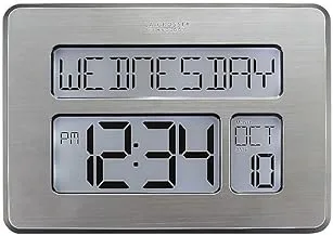 La Crosse Technology C86279 Atomic Full Calendar Clock with Extra Large Digits