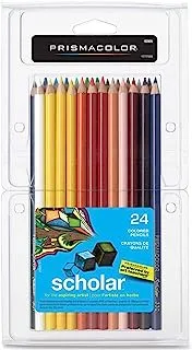 مجموعة أقلام الرصاص Prismacolor Scholar ، ألوان متنوعة ، مجموعة من 24