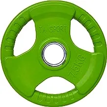 Leader Sport IR91036 Rubber Coated Olympic Plate 7.5 Kg, Green