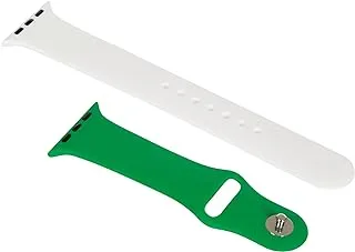 Porodo Lifestyle silicone saudi arabia flag watch strap - green/white