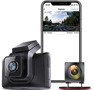 Hikvision K5 Dual Dashcam Front 2K HD Rear 1080P 3-inch Touch Screen Built-in G-sensor Voice Recognition Wifi Connectivity Up To 128GB App Connection Parking Monitoring Easy Installation