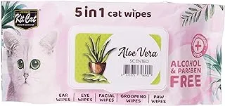 Kit Cat Wet Wipes 5 in 1 Aloe Vera Scented 80 pcs