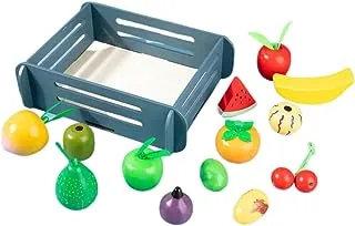 Baanoon Unique Healthy Fruit Box, Multicolor, Ages 3+, Cherry Fruits, Wood, Pretend Play Toys, 14 Pieces