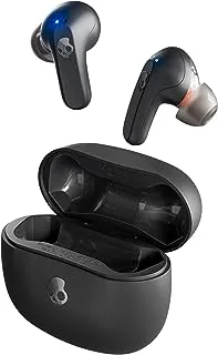 Skullcandy Rail Wireless Earbuds with Skull-iQ App Integration and AI Microphone, 42 Hours Battery, Bluetooth Earbuds for iPhone, Android, and more - True Black