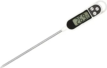 جهاز قياس درجة حرارة الطعام من ECVV، مسبار رقمي صغير لقياس درجة حرارة الطعام -50 درجة مئوية ~ 300 درجة مئوية جهاز اختبار درجة حرارة طهي اللحوم واللحوم درجة مئوية/درجة فهرنهايت وظيفة الاحتفاظ بالبيانات