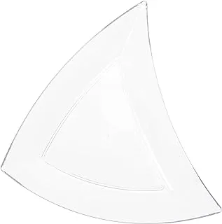 Hotpack Triangular Shaped Heavy Weight Plastic Dishes 12-Pieces