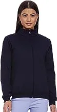 Styleville.In High Neck Zipper With Self Rib On Neck Sleeves And Bottom
