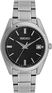 Seiko Men Analog Quartz Watch with Stainless Steel Strap SUR527P1, Silver, Bracelet