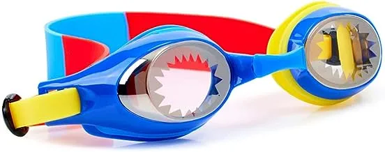 نظارات السباحة Aqua2ude البطل الخارق باللون الأصفر المضادة للضباب، مانعة للتسرب، غير قابلة للانزلاق وحماية من الأشعة فوق البنفسجية للأطفال من سن 3 سنوات فما فوق