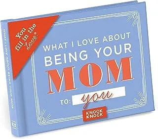 Knock Knock What I Love about Being Your Mom (for Daughter / Son) املأ كتاب الحب في دفتر الهدايا بملء الفراغ ، مقاس 4.5 × 3.25 بوصة