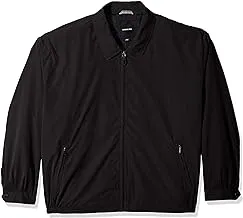 London Fog Men's Auburn Zip-Front Golf Jacket (Regular & Big-Tall Sizes), Black, 3XL Big