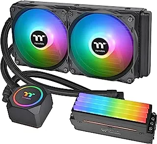 Thermaltake Floe RC240, AMD (AM5/AM4) / Intel (LGA 1700/1200), TT RGB Plus Software/Motherboard Sync ARGB Controlled, 240mm PWM All-in-One CPU & Memory Liquid Cooler CL-W271-PL12SW-A