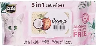 Kit Cat Wet Wipes 5 in 1 Coconut Scented 80 pcs
