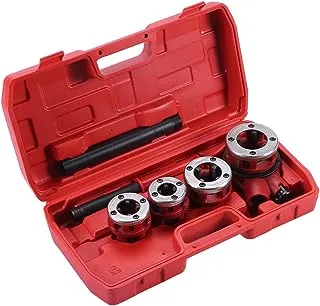 BMB Tools Pipe Threader kit|Manual Plumber Pipe Threading Set|6PCS Pipe Threader with Handle Tool Set Small