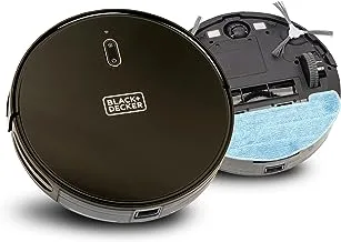 Black+Decker Robotic Vacuum Cleaner and Mop 14.4V 2600AH | Alexa & Google Assistant Enabled | 2000 pa Strong Suction Power I 120 min Runtime | Self Charging & Emptying I 2 Year Warranty BRVA425B00-B5