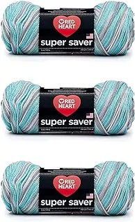 Red Heart Super Saver Yarn, 3 Pack, Icelandic Mix 3 Count