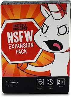 حزمة توسيع Unicorns غير المستقرة ليست آمنة للعمل (NSFW) - مصممة لتتم إضافتها إلى لعبة بطاقات Unicorns غير المستقرة (للأعمار من 21 عامًا فما فوق)