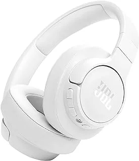 JBL Tune 770NC Adaptive Noise Cancelling Wireless Over-Ear Headphones, Pure Bass Sound, Smart Ambient, Bluetooth 5.3, Le Audio, VoiceAware, 70H Battery, Multi-Point Connect - White, JBLT770NCWHT