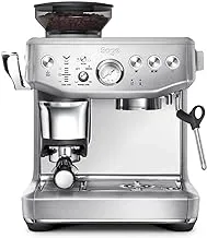 Sage the Barista Express Impress Espresso Machine - ماكينة اسبريسو والقهوة ، ماكينة صنع القهوة مع رغوة الحليب ، SES876BSS ، الفولاذ المقاوم للصدأ المصقول