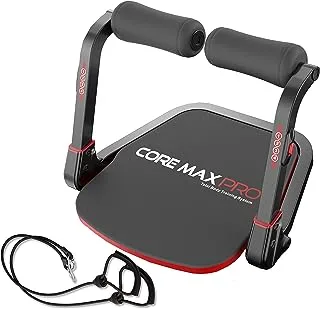 Core Max PRO مع أشرطة المقاومة - تمارين عضلات البطن وتمارين الجسم الذكية لمدة 8 دقائق وتمارين القلب